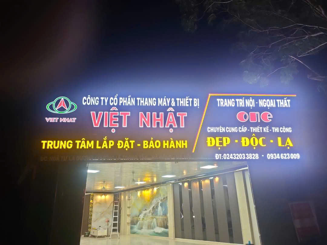 chữ nổi đèn led thang máy Việt Nhật