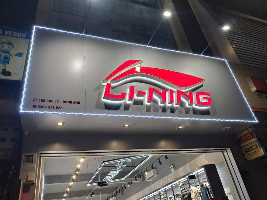 chữ nổi đèn led lining