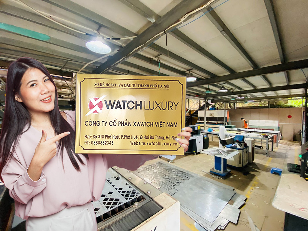 biển tên công ty inox vàng